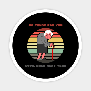 Sunset Old Lady / No Candy for You Magnet